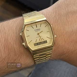 ساعت کلاسیک کاسیو Casio AQ-230 بند استیل طلایی