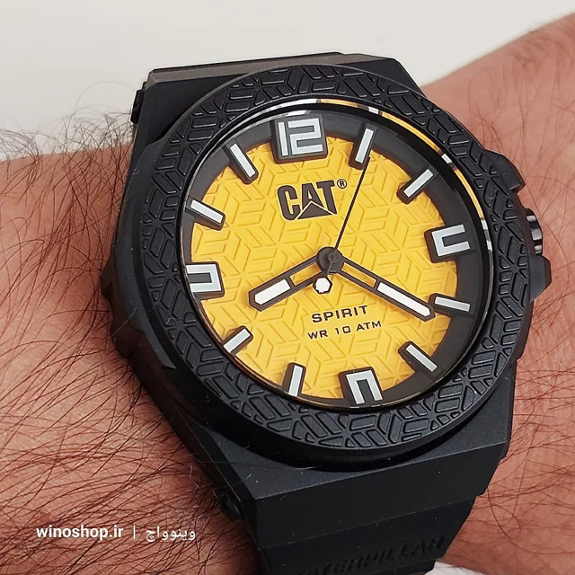 ساعت مردانه کاترپیلار CAT Spirit Evo زرد مدل LO.111.21.711
