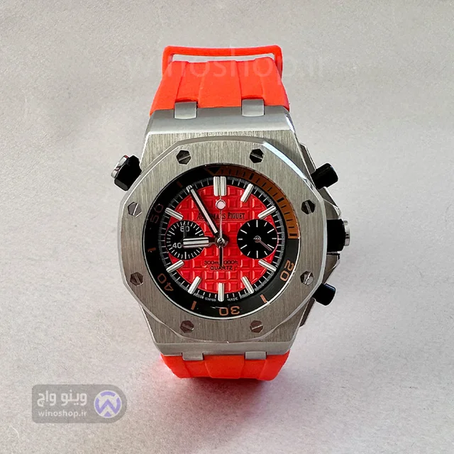 ساعت اسپرت Audemars Piguet مدل royal offshore نارنجی دو موتور فعال