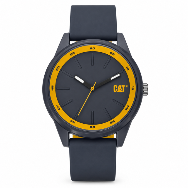 ساعت مردانه کاترپیلار CAT Insignia طوسی زرد مدل LJ.140.24.427