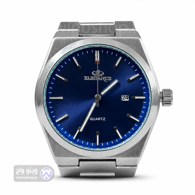 ساعت مردانه الگانس (Elegance) صفحه آبی استیل کوارتز