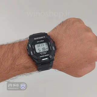 ساعت دیجیتال اسپرت GTC-FORCE مدل G-1936 مشکی روی مچ دست