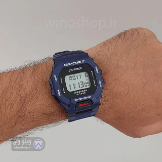 ساعت دیجیتال اسپرت GTC-FORCE مدل G-1936 سرمه ای روی مچ دست