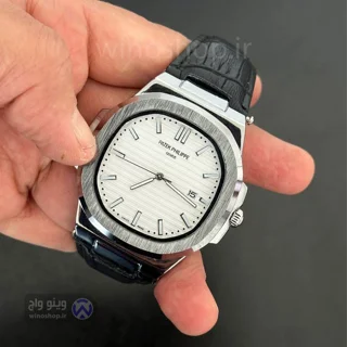 ساعت مردانه پتک فیلیپ (PATEK PHILIPPE) مدل ژنو بند چرمی سوسماری و صفحه سفید